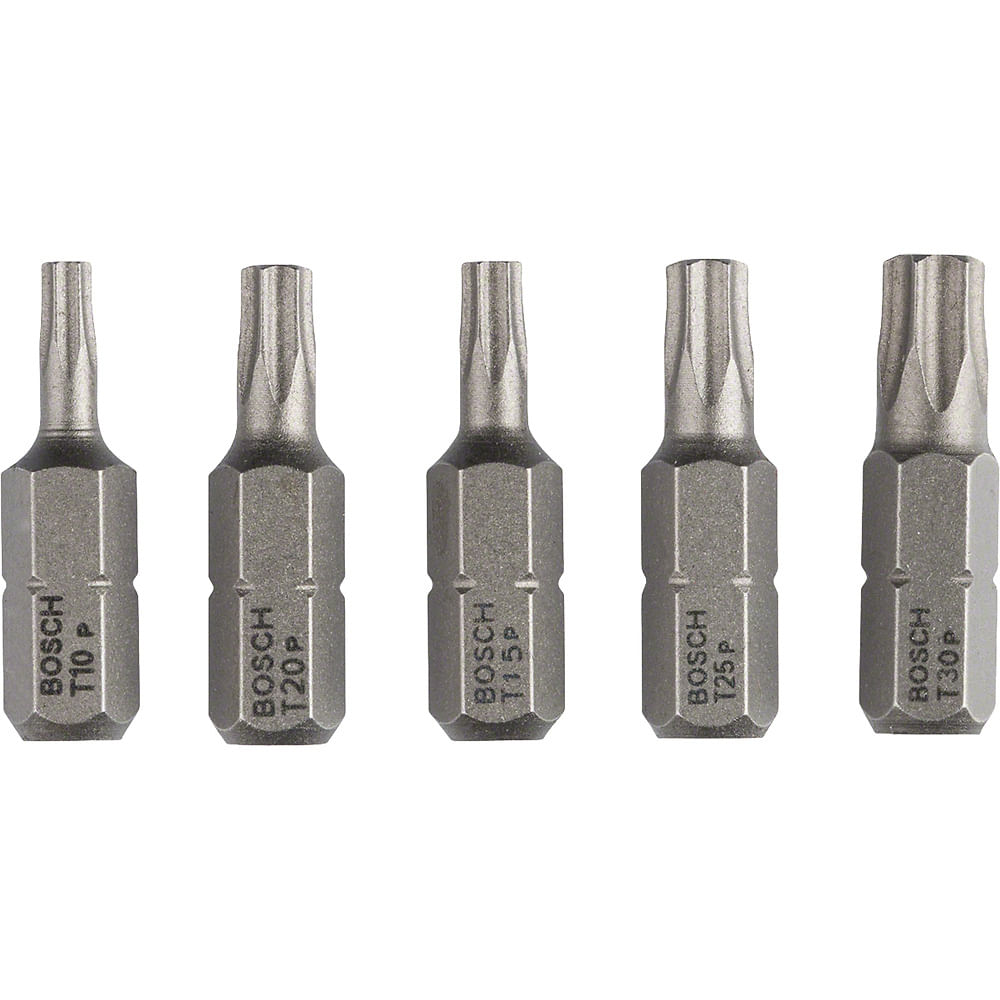 Jogo de pontas Bosch Extra Hard Torx 25mm, 5pçs
