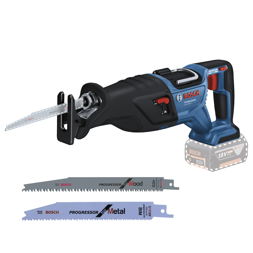 Serra Sabre Bosch GSA 185-LI 18V Brushless 2 lâminas Sem bateria