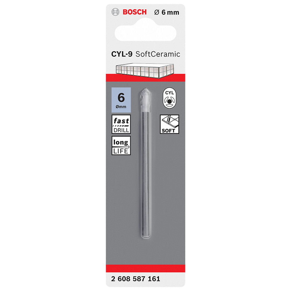 Broca Bosch CYL-9 Ceramic Encaixe Cilíndrico