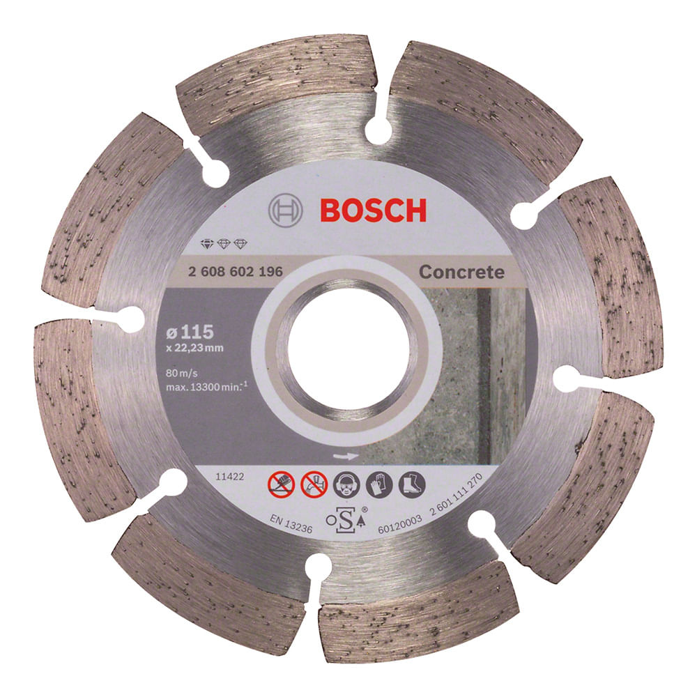 Disco corte diamantado Bosch Std Concrete