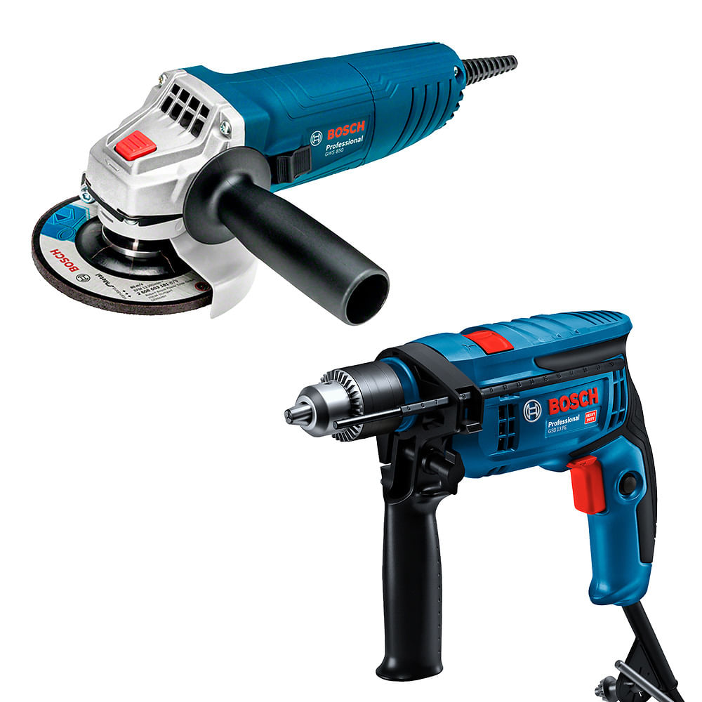 Combo Bosch Furadeira GSB 13RE + Esmerilhadeira GWS 850