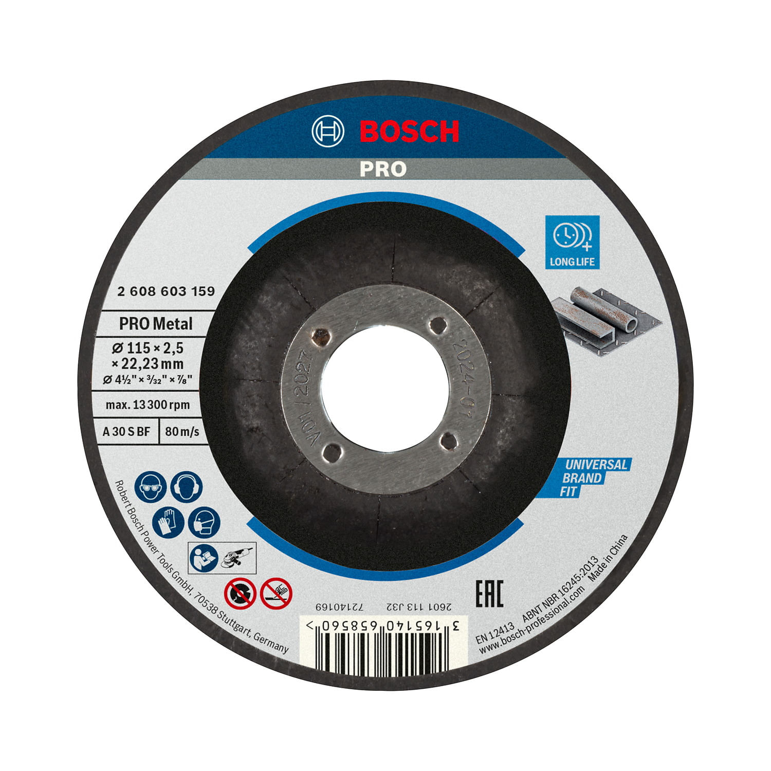 Disco de corte Bosch PRO Metal Deprimido