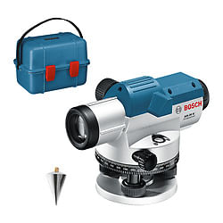 Nível óptico Bosch GOL 26 D, zoom de 26x, em maleta