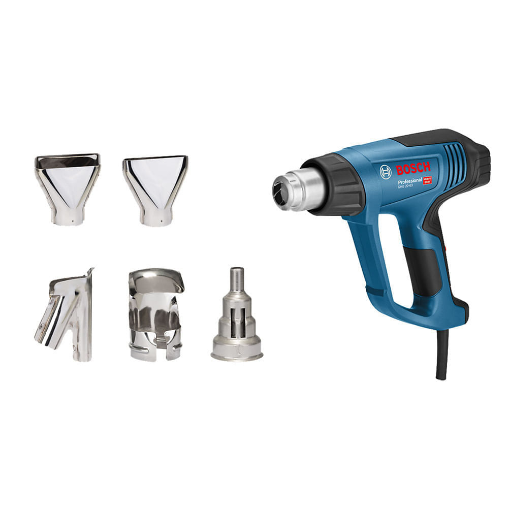 Soprador térmico Bosch GHG 20-63 1600W com 5 bicos