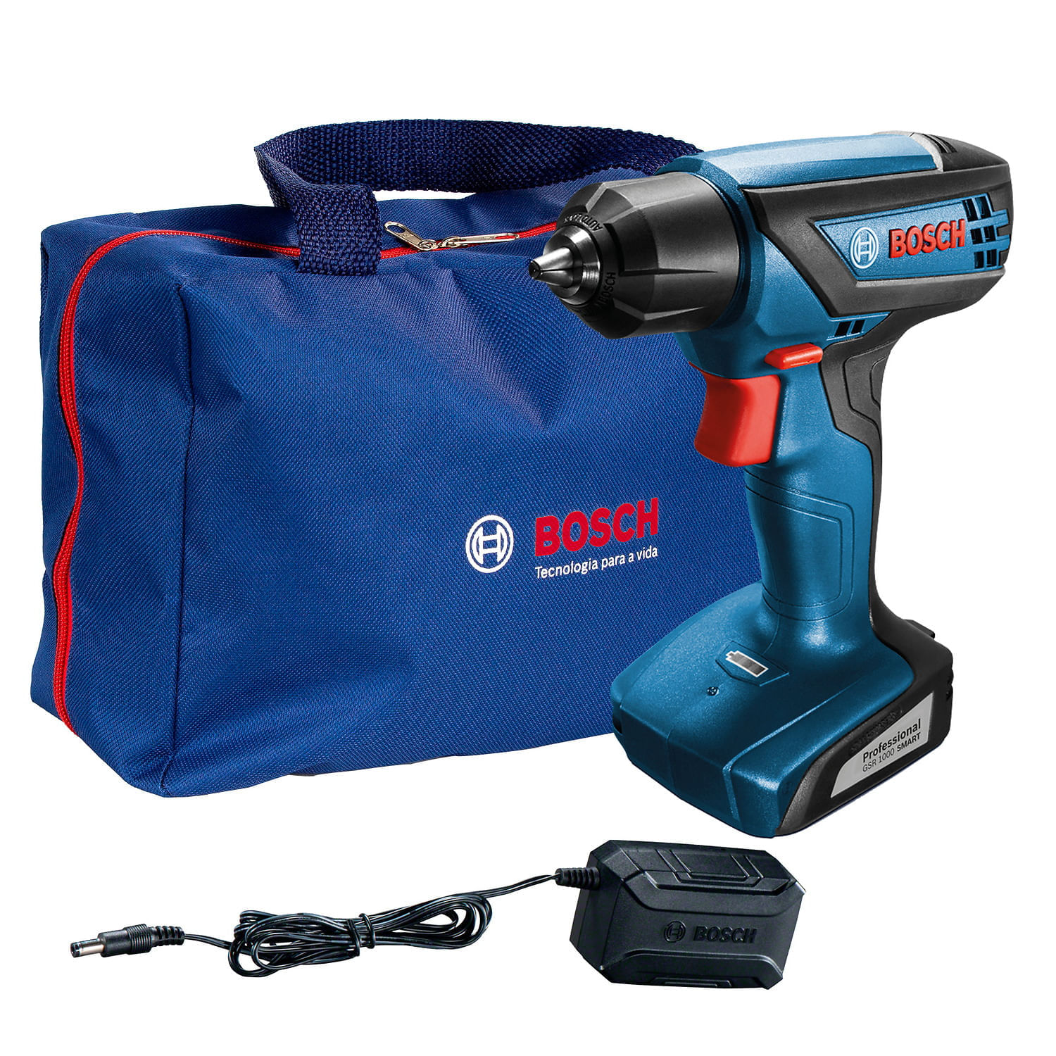 Parafusadeira Furadeira Bosch GSR 1000 Smart 12V com bolsa