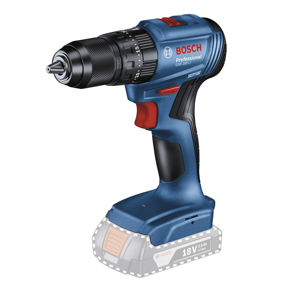 Furadeira Parafusadeira Impacto 18V Bosch GSB 185-LI Sem bateria