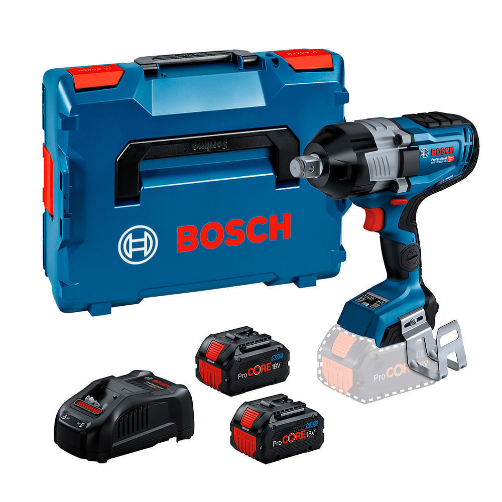 Chave de impacto Bosch GDS 18V-1600 HC 18V 2Bat + maleta
