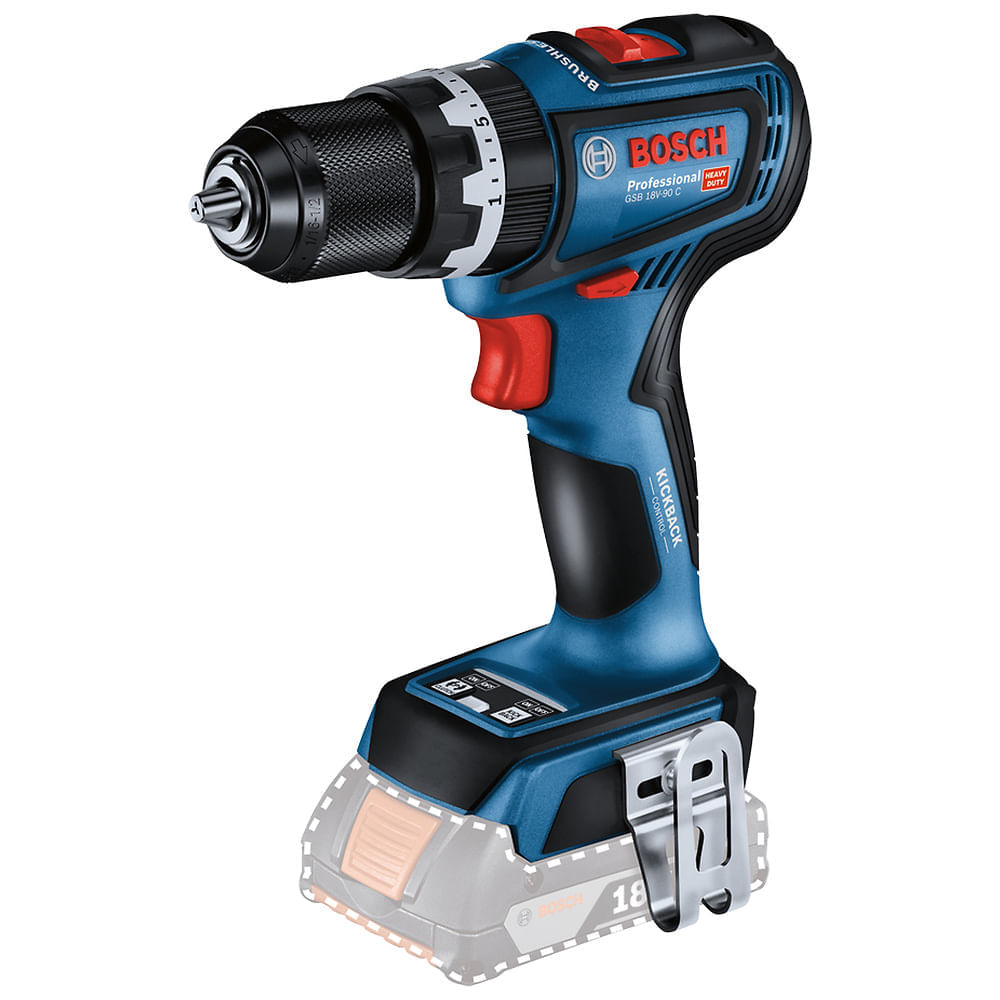 Furadeira e parafusadeira Bosch GSB 18V-90C Brushless Sem bateria