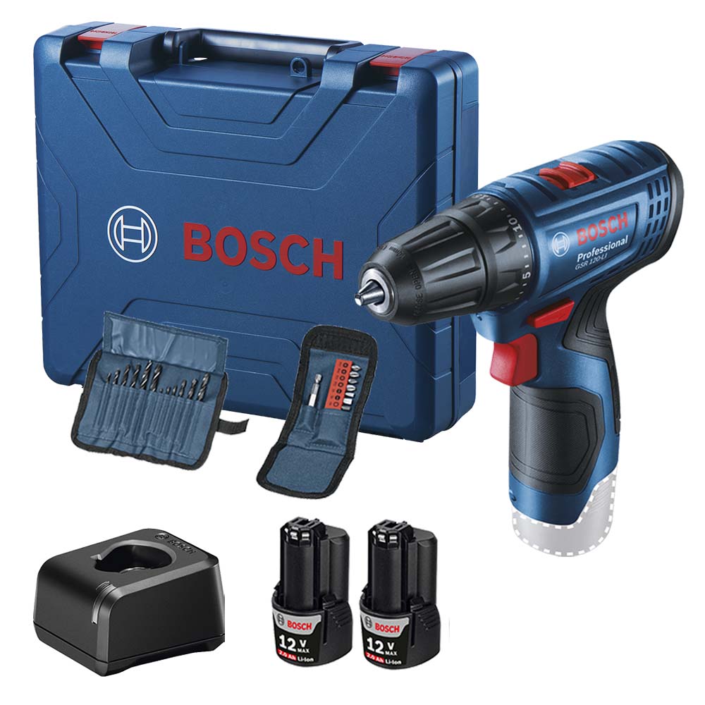 Parafusadeira Furadeira Bosch GSR 120-LI 12V 2 Baterias e maleta
