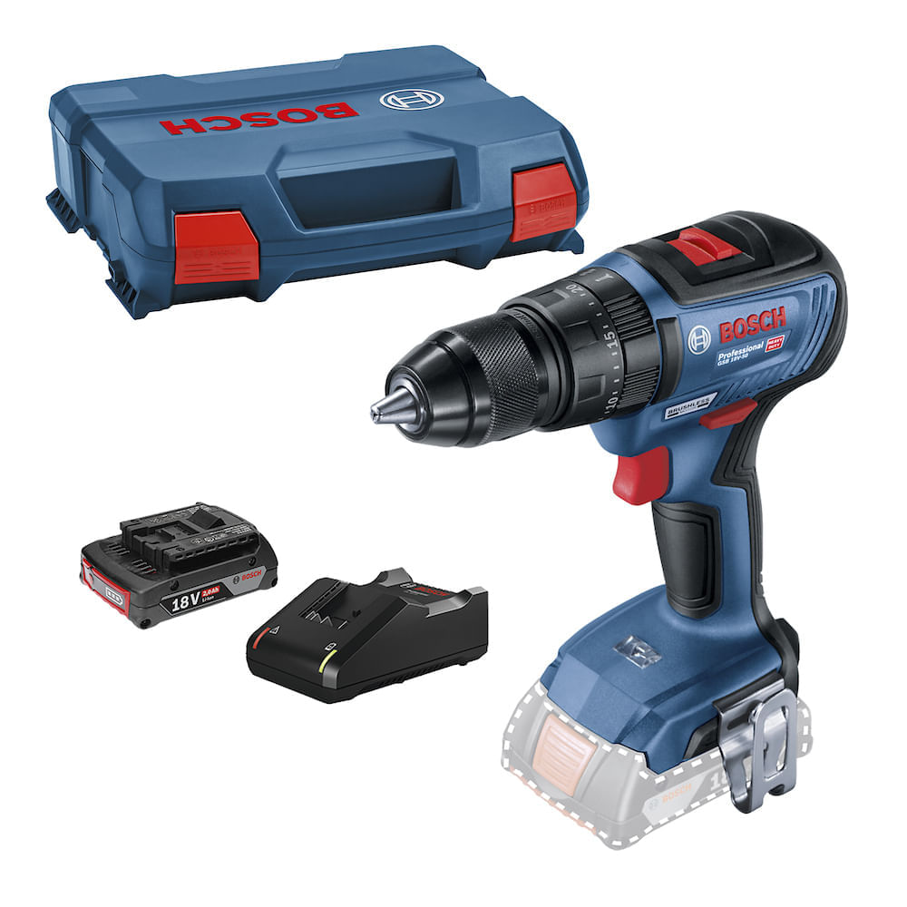 Parafusadeira Furadeira Impacto Bosch GSB 18V-50 1bat+maleta