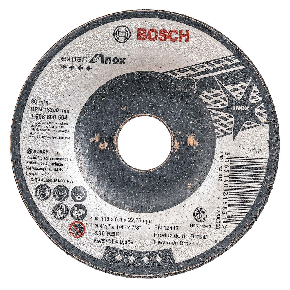 Disco Desbaste Bosch PRO Stainless Steel Deprimido