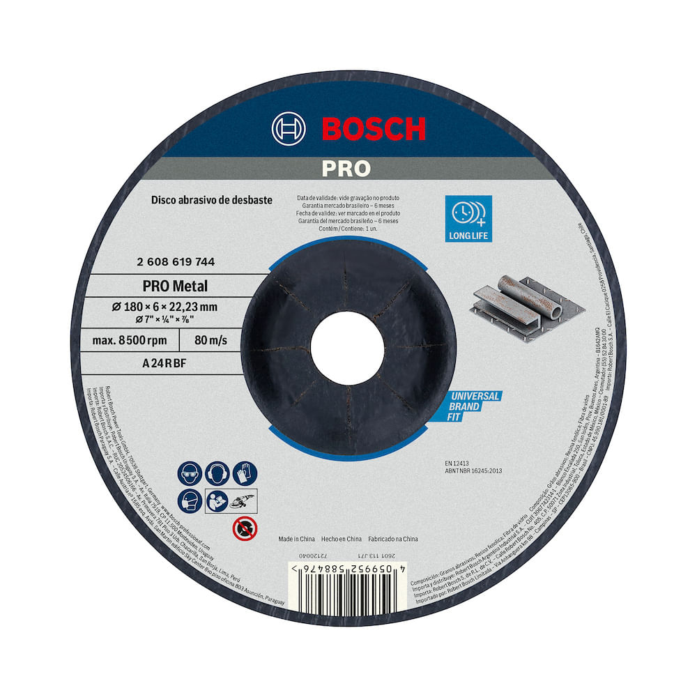 Disco de desbaste Bosch PRO Metal Deprimido