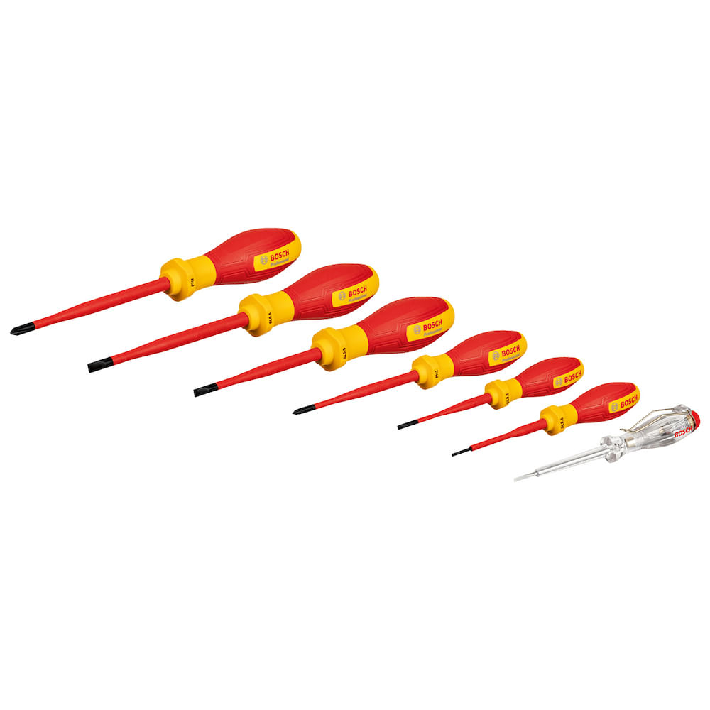 Jogo de Chaves de Fenda Bosch VDE 7 unidades SL/PH